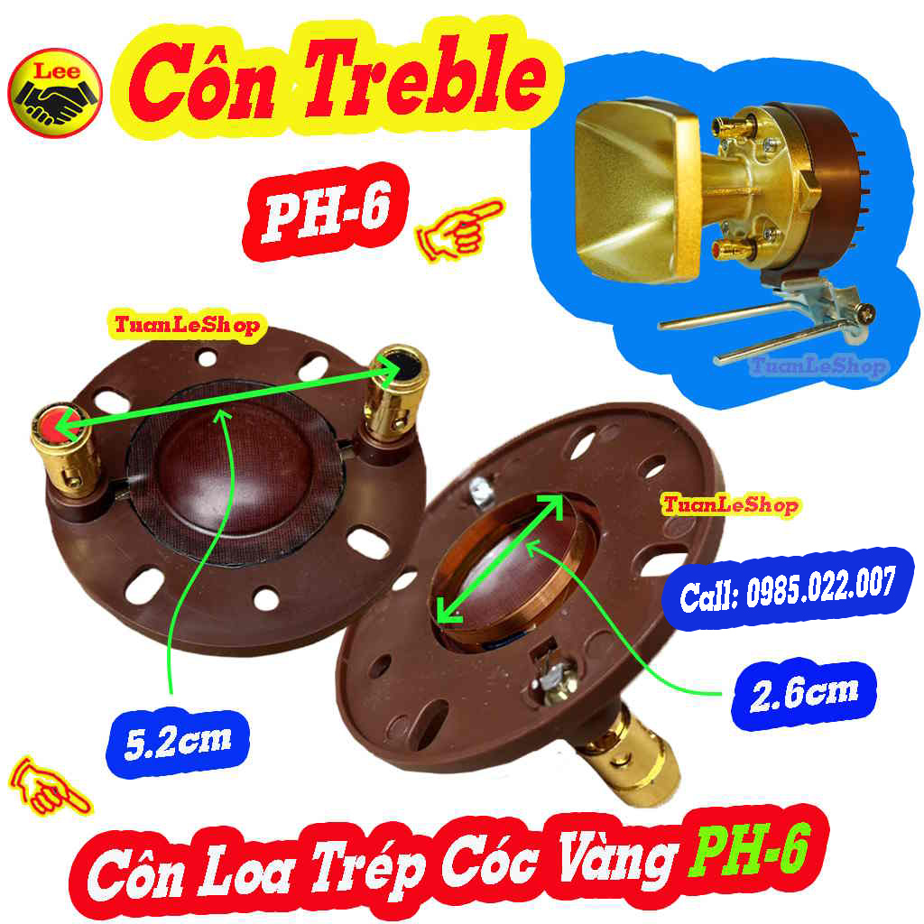 Côn loa treble ph6, treble ph-6, côn loa treble 26mm - giá 01 côn ph6