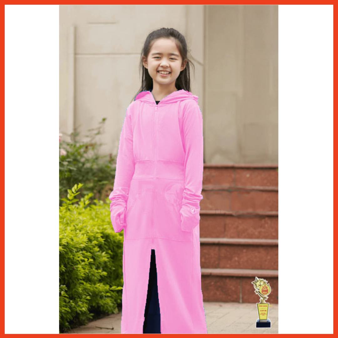 Áo Chống Nắng Cho Bé Gái MAMA & KIDS Dài Toàn Thân Vải kim cương mềm mịn chống tia UV cho bé từ 10 đến 40 kg đủ 4 màu