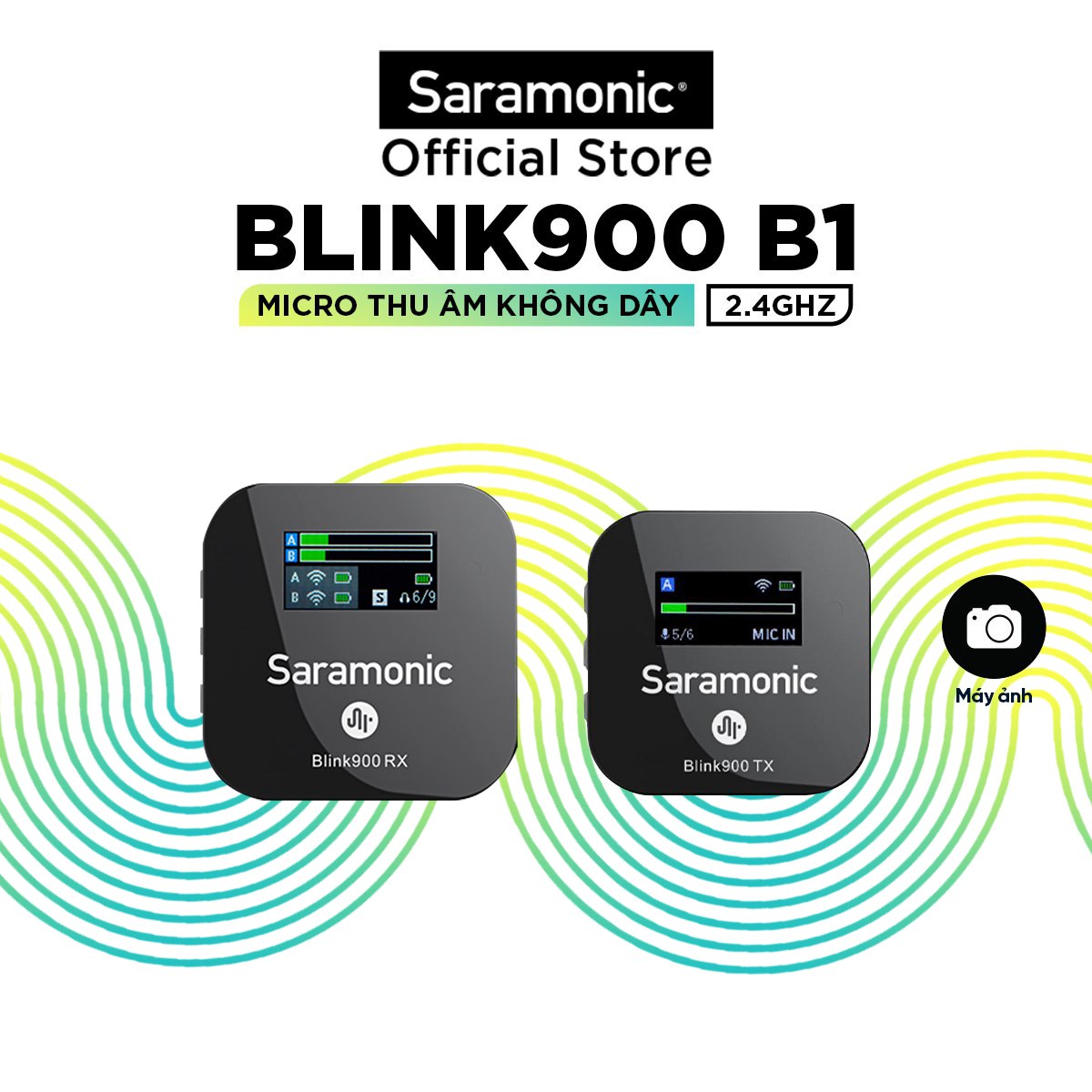 Micro thu âm không dây saramonic blink900 b1 cho máy ảnh & dslr & máy quay – livestream/ quay video/ podcast