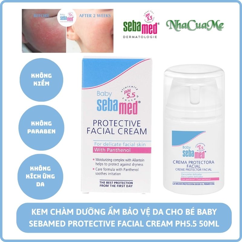 Kem chàm bảo vệ da cho bé Sebamed Baby Protective Facial Cream 50ml - nhacuame