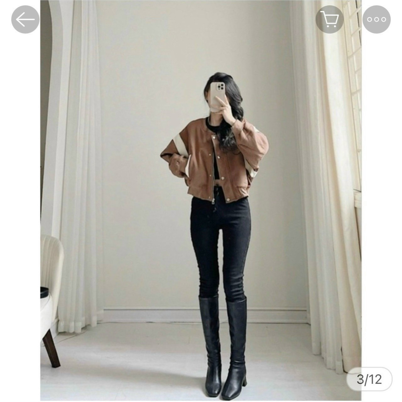 Áo khoác da lộn lửng nữ kiểu croptop phối vai có khóa kéo kèm cúc bấm cực đẹp cực cá tính MCcroptop748