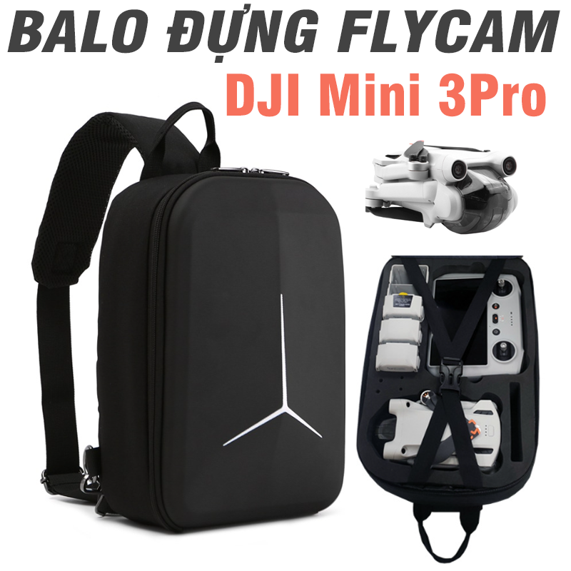 Balo đựng flycam DJI mini 3/ 3pro và phụ kiện túi đựng có xốp cứng chống va đập - phụ kiện Flycam (drone)