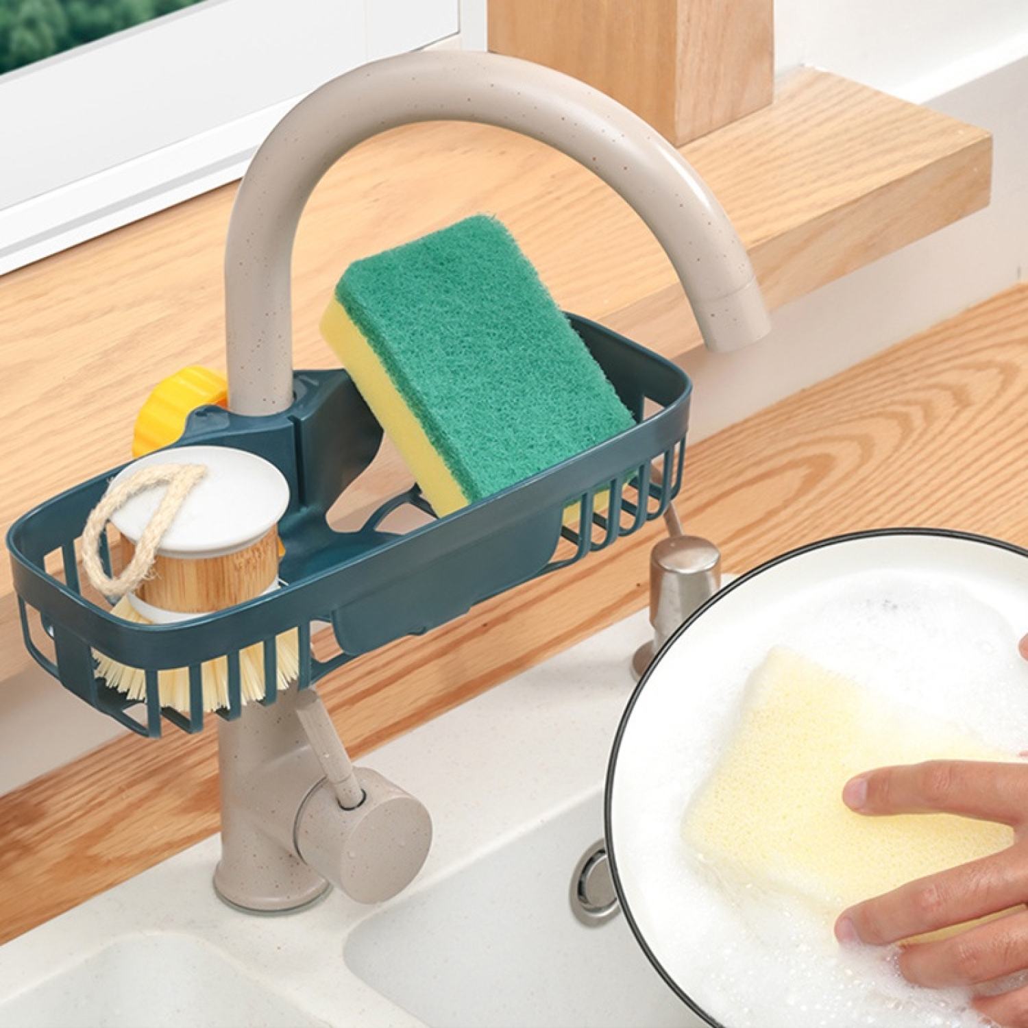 Khay nhựa gắn bồn rửa chén đựng đồ rửa chén