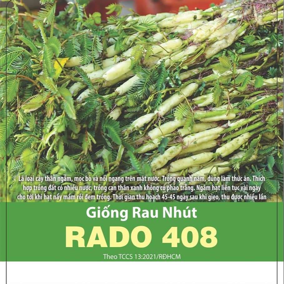 Hạt giống rau nhút rd408, đóng gói 1g