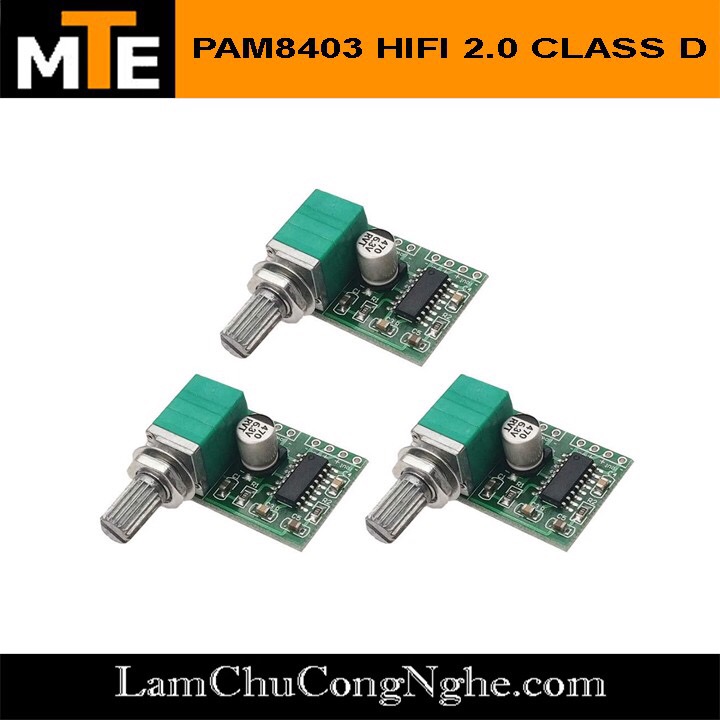 Module khuếch đại âm thanh pam 8403 6w hifi mạch chế loa mini 6w có volume