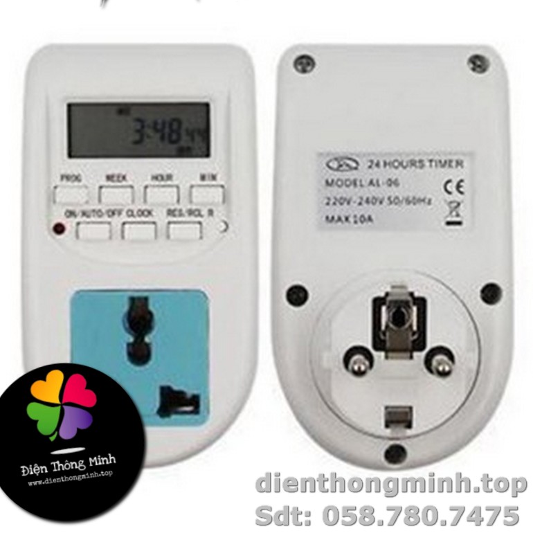 Ổ cắm hẹn giờ thông minh smh al-16 công xuât 10a -220 al06,công tắc hẹn giờ bật tắt tự động