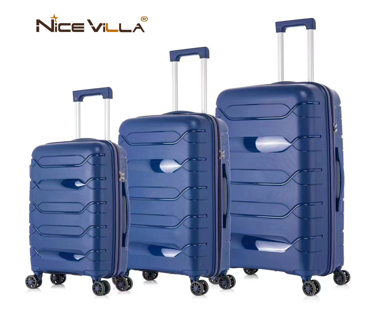 Vali thời trang nicevilla nhựa dẻo pp chống va đập size 20inch & 24inch & 28inch
