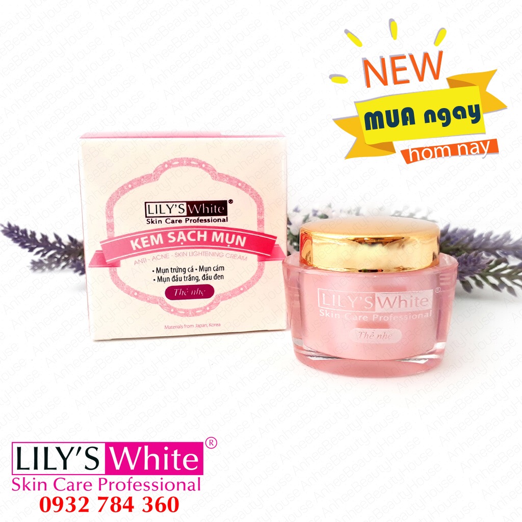 Kem sạch mụn lily’s white thể nhẹ