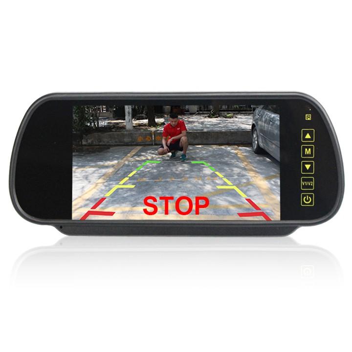 Màn hình ốp gương 7 inchs có cổng USB - BLUETOOTH đọc nhạc, chuyên hiển thị camera cho ô tô