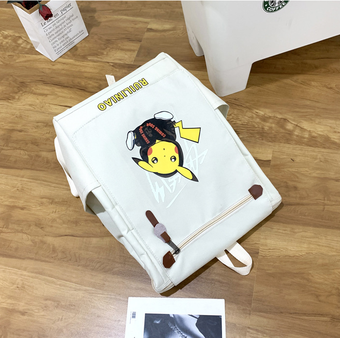 Balo đi học Pikachu, Balo nam nữ hình Pikachu cực dễ thương cho các bạn nữ - Cặp học sinh cấp 2 Ohazo! BL133
