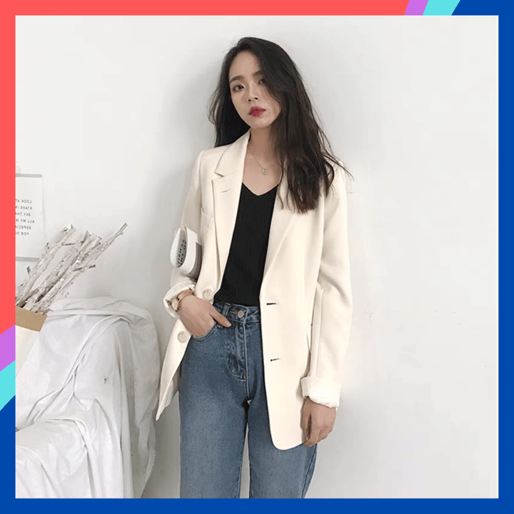 Áo Blazers AK01 Áo vest nữ form chuẩn dễ phối đồ phong cách đơn giản, sang trọng