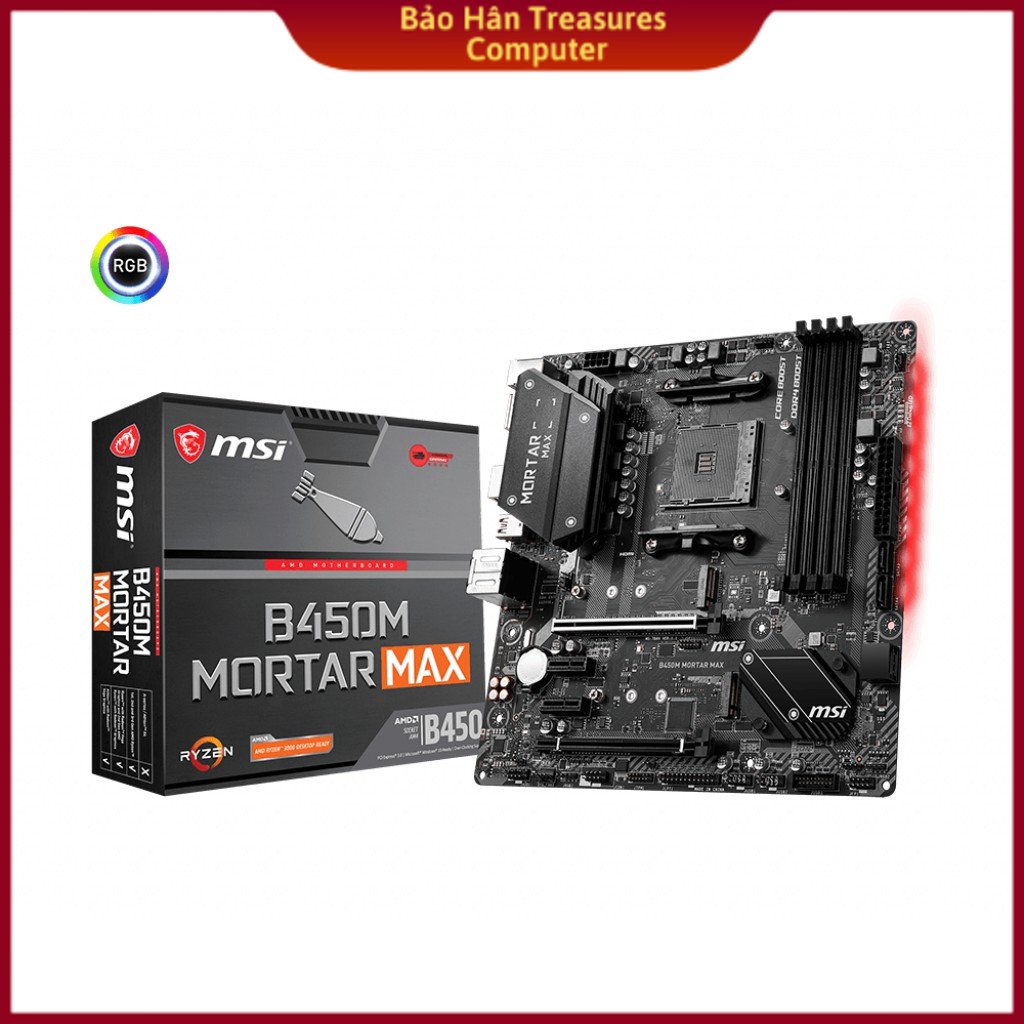 Bo mạch chủ mainboard msi b450m mortar max - hàng chính hãng