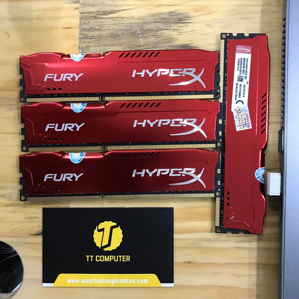 Ram fury hyper x 8g ddr3 1600mhz tản thép đỏ