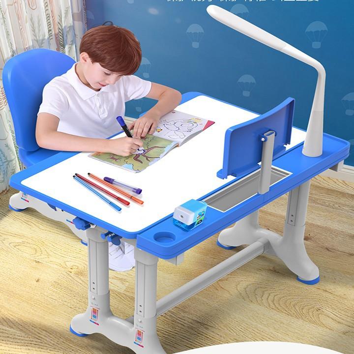 Bộ Bàn Học Thông Minh Chống Gù Lưng Cận Thị Cho Trẻ Em - Tặng Đèn Học Không Dây