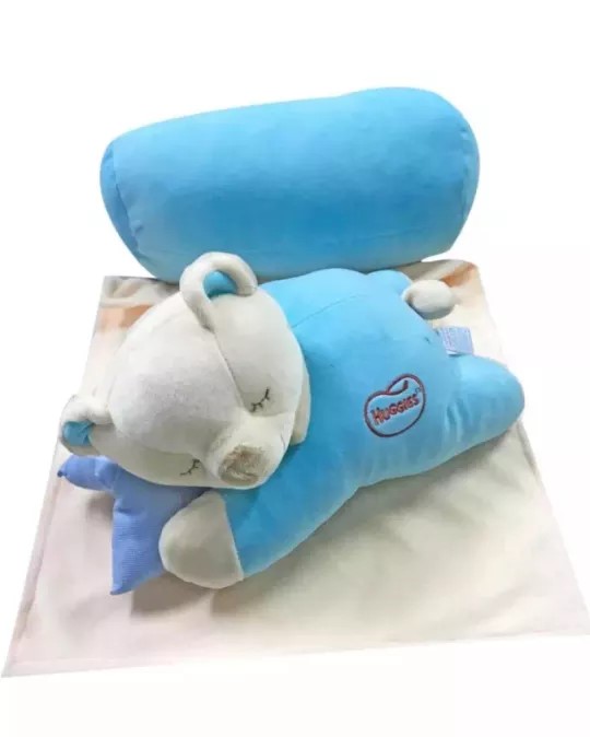Bộ chăn gói 2in 1 cho bé vừa gấu bông vừa gối + mền
