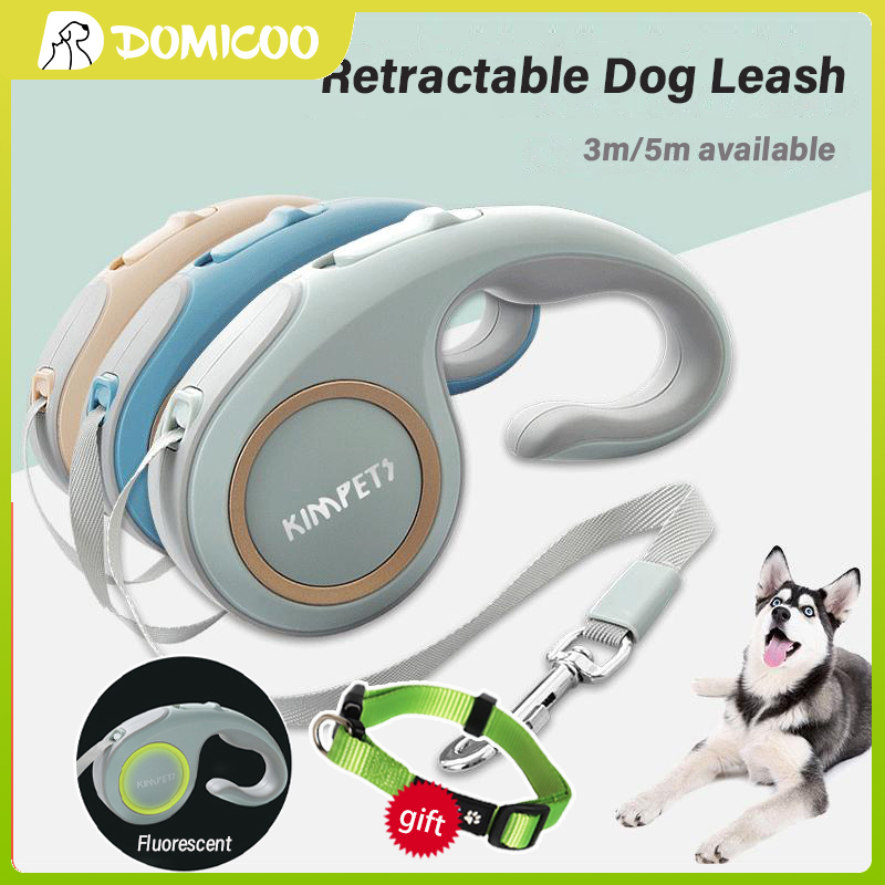 Domicoo dây xích có thể thu vào,dây xích thú cưng tự động,có thể thu vào con chó đi bộ cổ áo,dây xích 3/5 mét