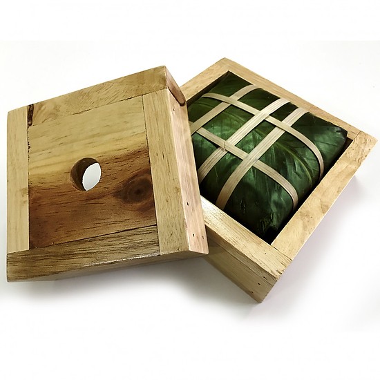 Bộ khuôn gỗ gói bánh chưng thông minh size 12.5 cm & 15 cm