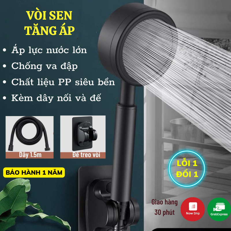 Vòi hoa sen vòi sen tăng áp lực nước mạnh inox không gỉ cao cấp vòi sen tăng áp domino.home
