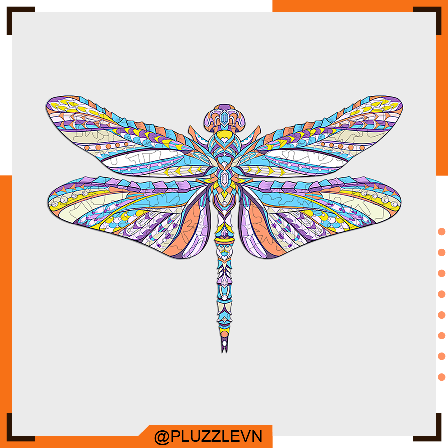 Puzzle Bộ Xếp Hình Gỗ bởi PLUZZLE - Hình con Chuồn Chuồn - PZ051