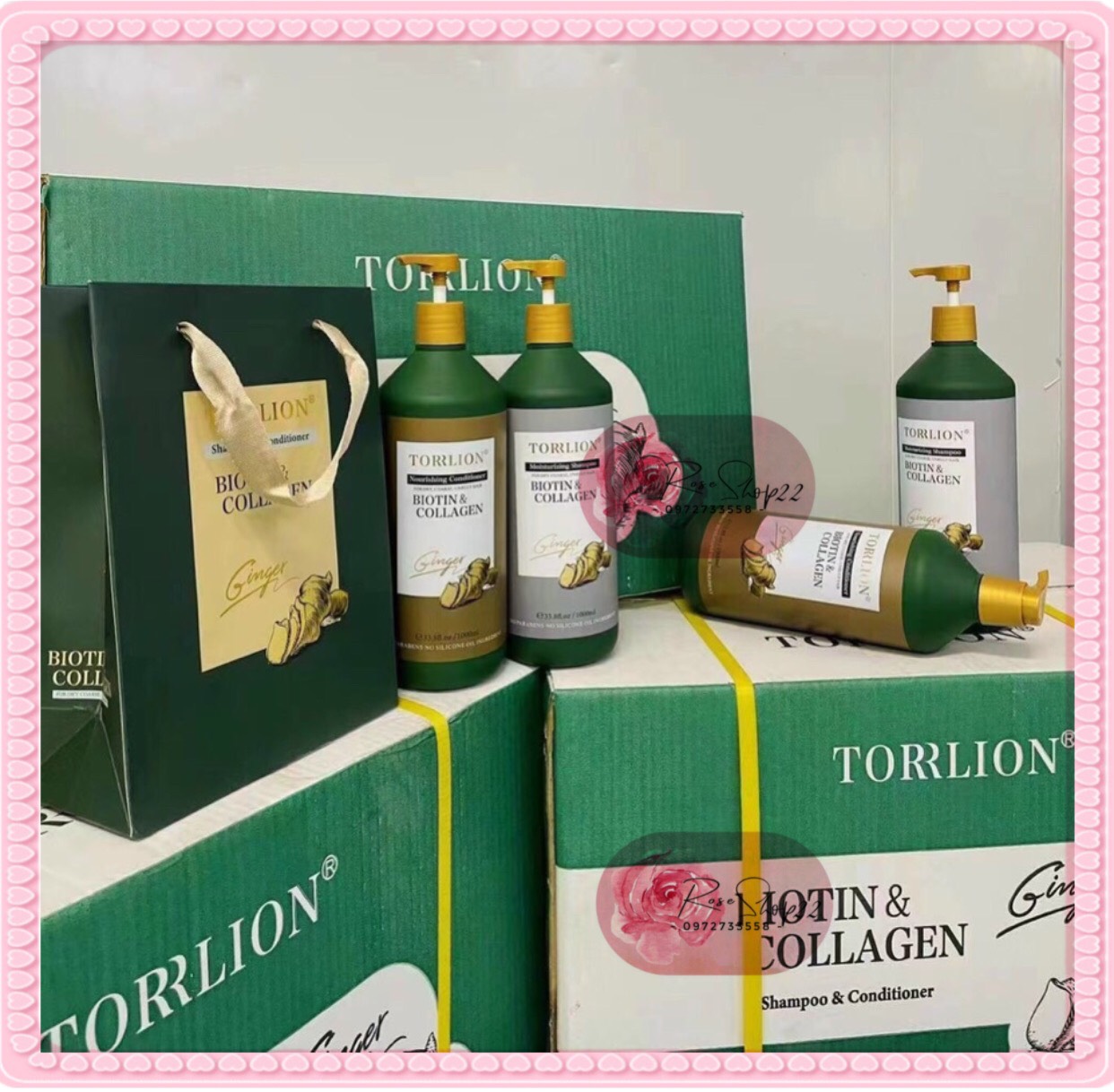 Cặp Gội Xả Biotin Collagen 1000ml Giảm Rụng Tóc, Kích Mọc Tóc, Phục Hồi Tóc Khô Xơ