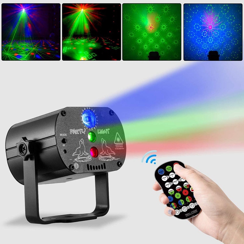 Đèn chiếu laser vũ trường cảm ứng nhạc - Đèn sân khấu Đèn laser vũ trường karaoke gia đình hàng nhập cao cấp