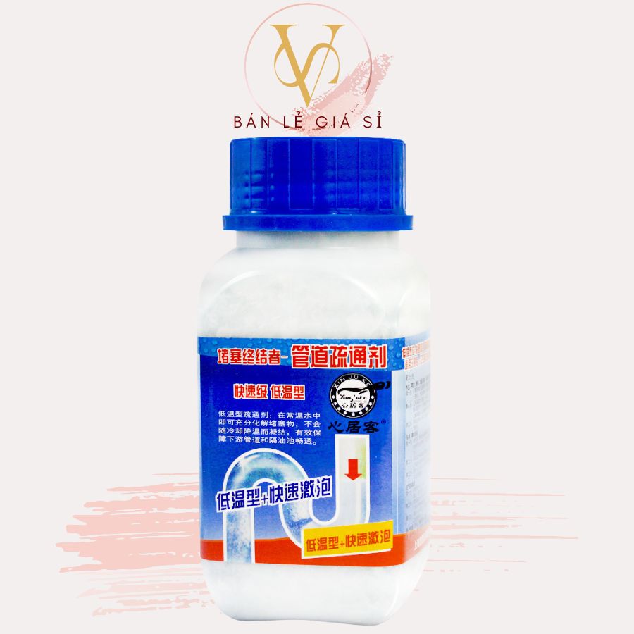 Bột thông tắc cống cực mạnh - thông tắc cống, đường ống, bồn cầu, bồn rửa, lavabo 250g