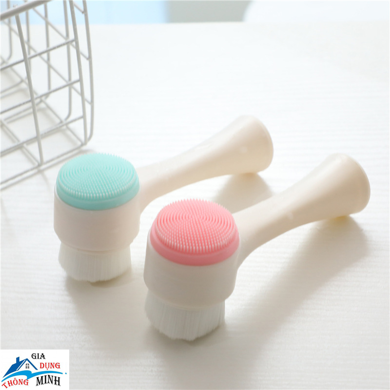 Cọ rửa mặt massage hai đầu; Dụng cụ rửa mặt 2 đầu cầm tay