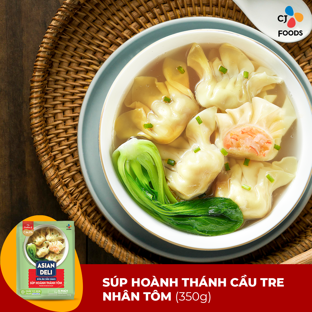 Hoành thánh ăn liền Asian Deli đủ vị