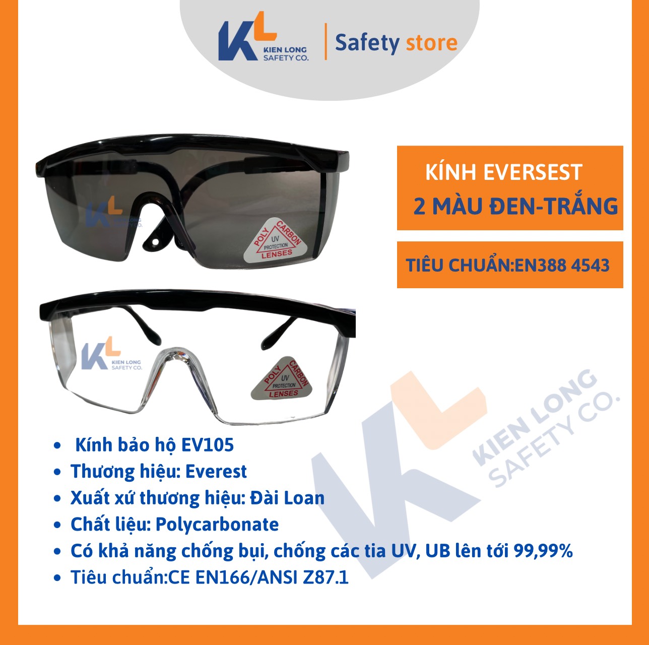 Kính bảo hộ, kính trắng, đen chống bụi khi đi đường