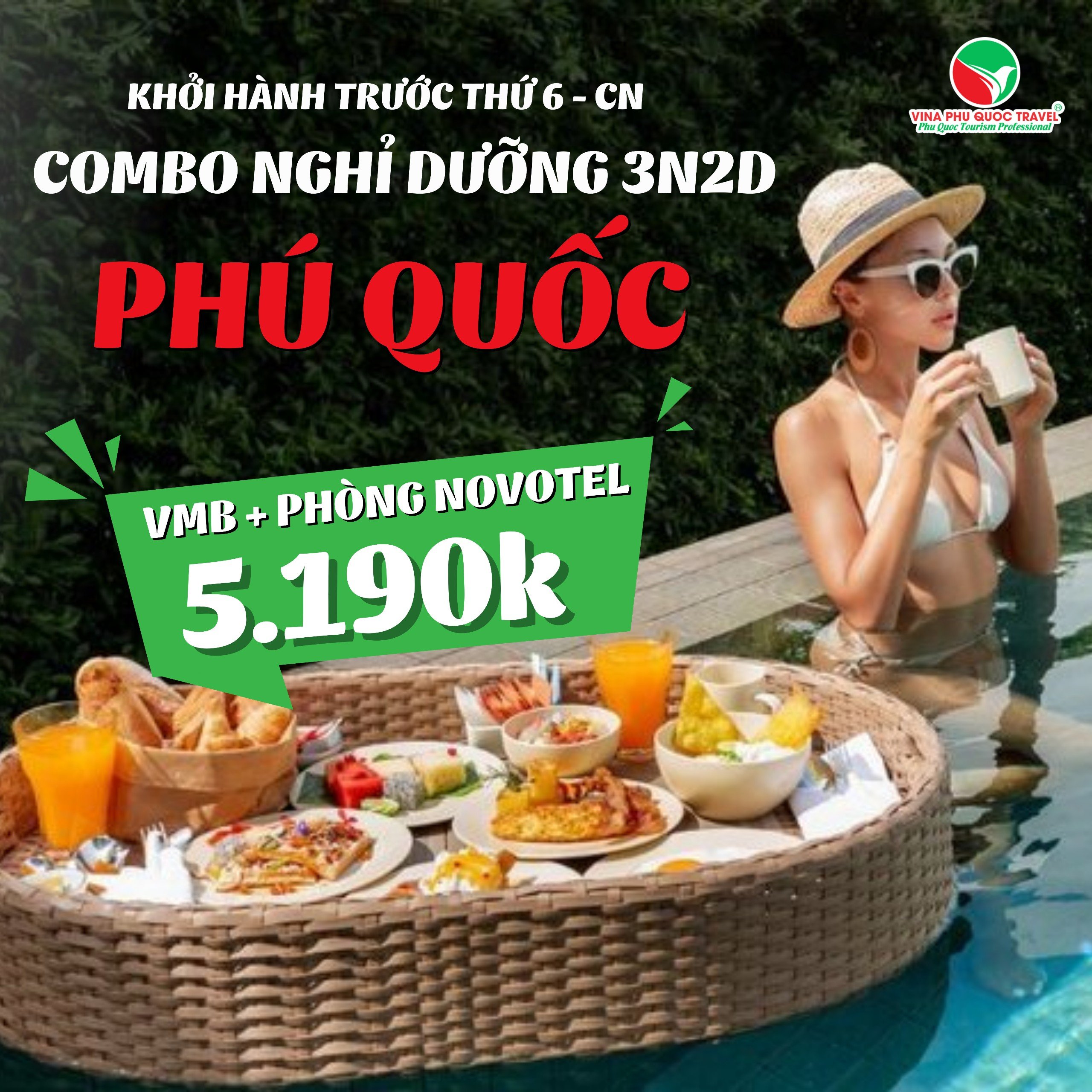 (EVoucher Vina) Phú Quốc: Combo Nghỉ Dưỡng 3N2D tại NOVOTEL PHU QUOC RESORT