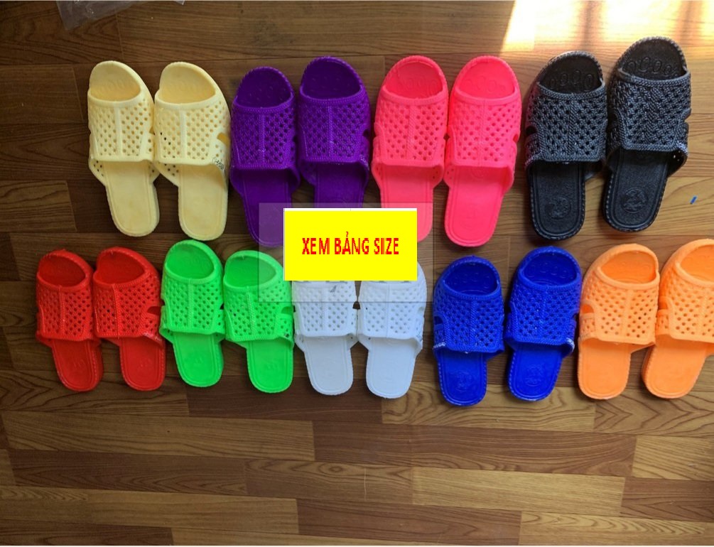 Dép nhựa tổ ong quai ngang hàng tốt dày loại 1 - Đủ Size, đủ màu (Xem bảng Size)