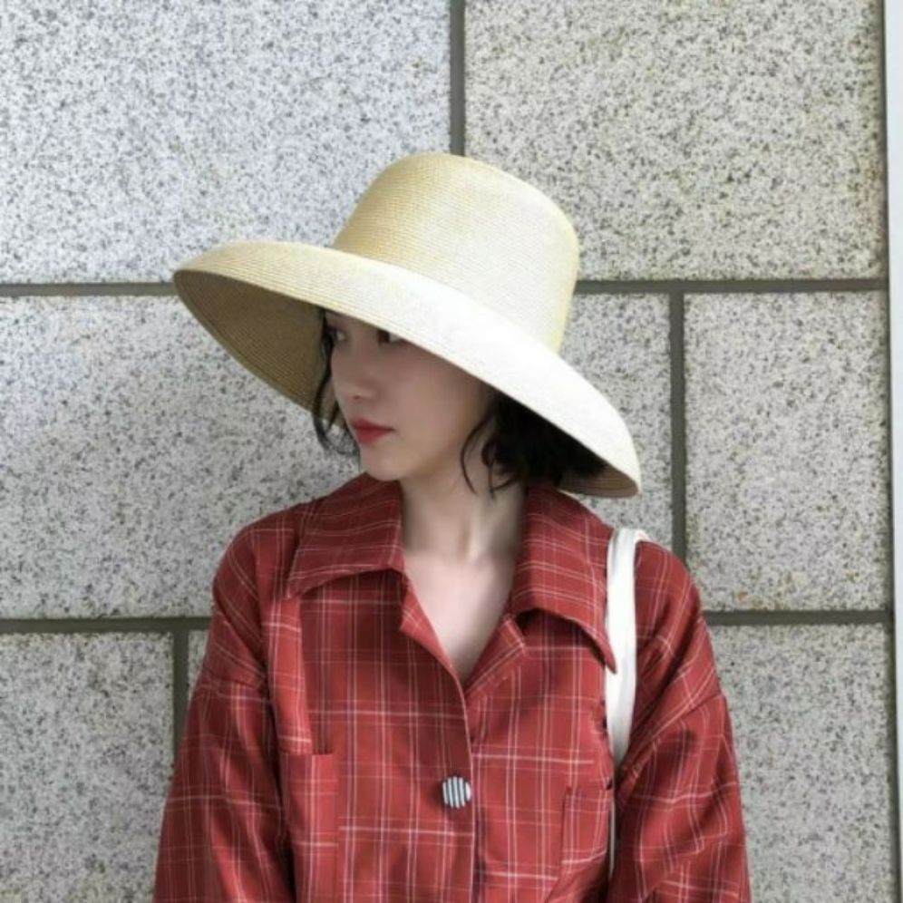 Mũ Nón Cói Chuông Lồng Đèn Lồng Có Đai - Nón Cói Đi Biển Cho Nữ
