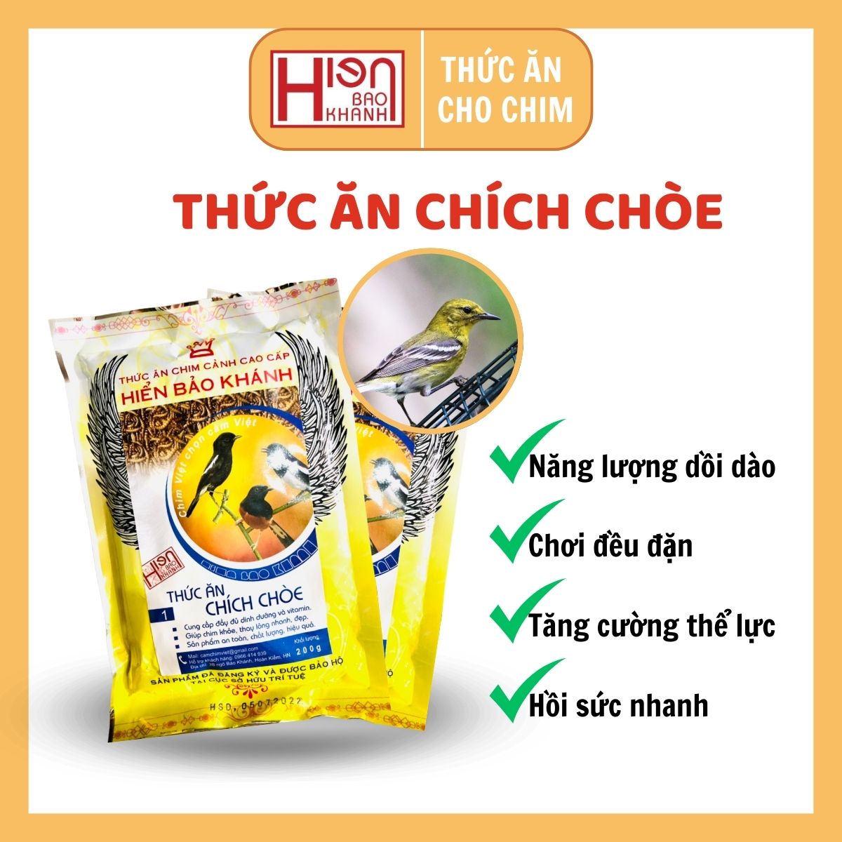 Cám chim Chích Chòe số 1 Hiển Bảo Khánh