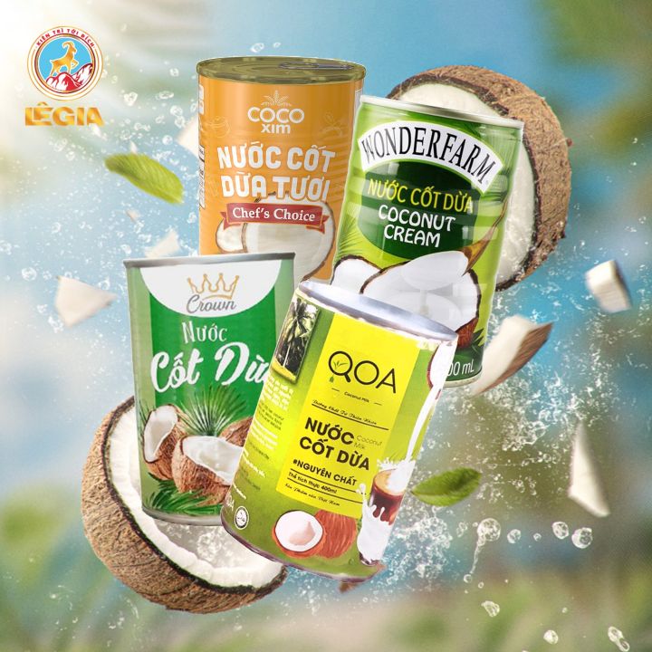 NƯỚC CỐT DỪA (WONDERFARM- COCOXIM- QOA ) 400ML - WONDERFARM COCONUT CREAM