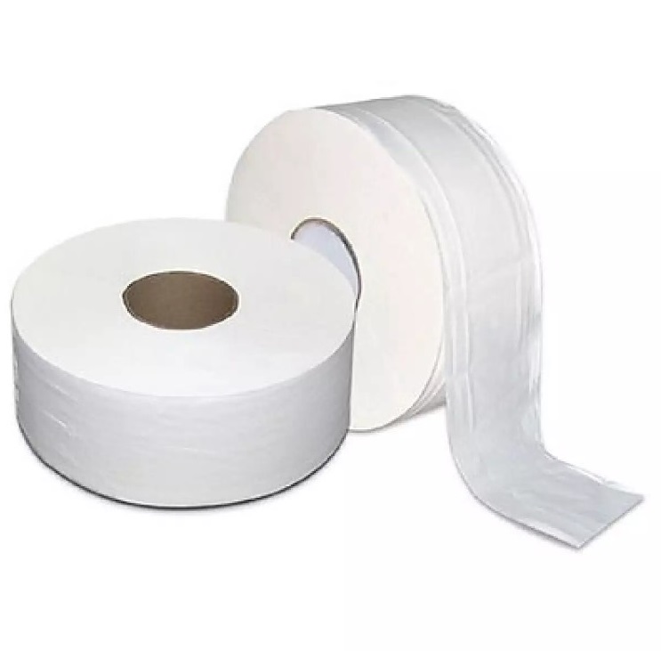 Giấy vệ sinh công nghiệp cuộn lớn loại 700gr. Giấy vệ sinh công nghiệp cuộn to 2 lớp siêu tiết kiệm