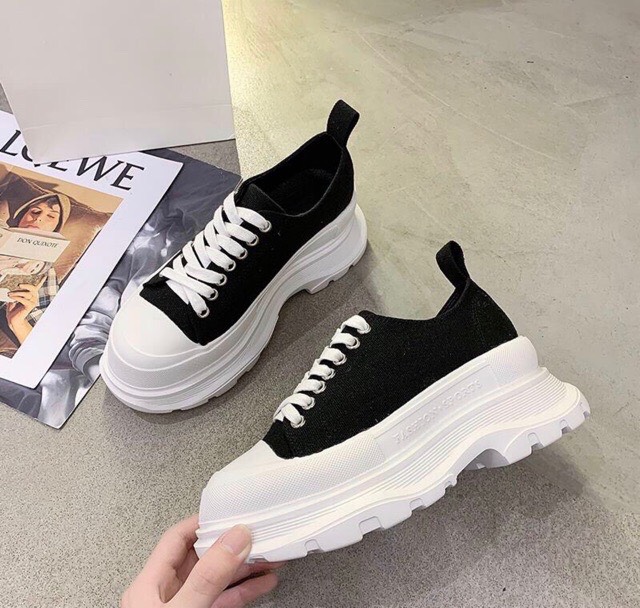 Giầy Nữ Seaker Chunky Canvas Độn Đế 7cm Thời Trang Trẻ (shophanhan)