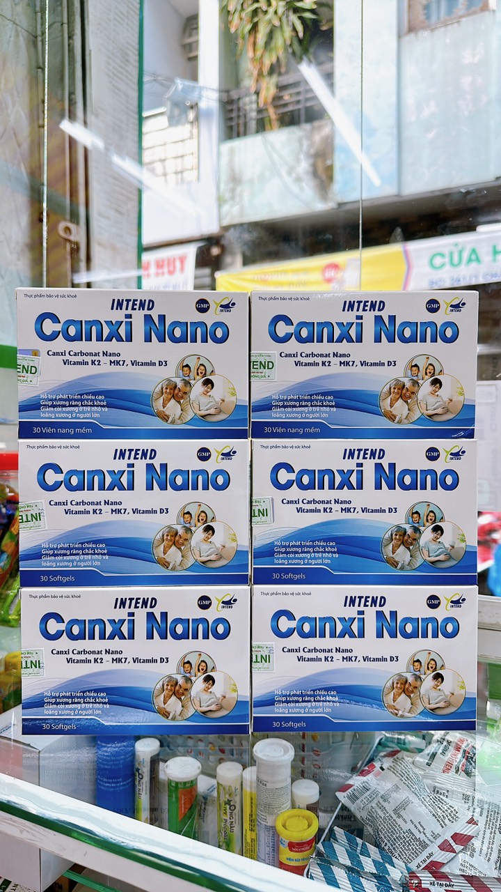 INTEND CANXI NANO gồm Vitamin K2-MK7, Vitamin D3 - hỗ trợ phát triển chiều cao, xương chắc khỏe - hộp 30 viên - ÚC CHÂU PHARMACY