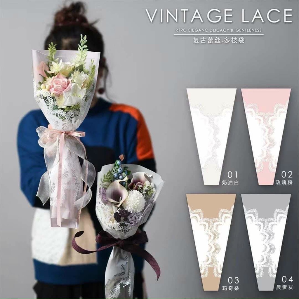 20 túi kiếng bó hoa 3 bông -size 25*50cm