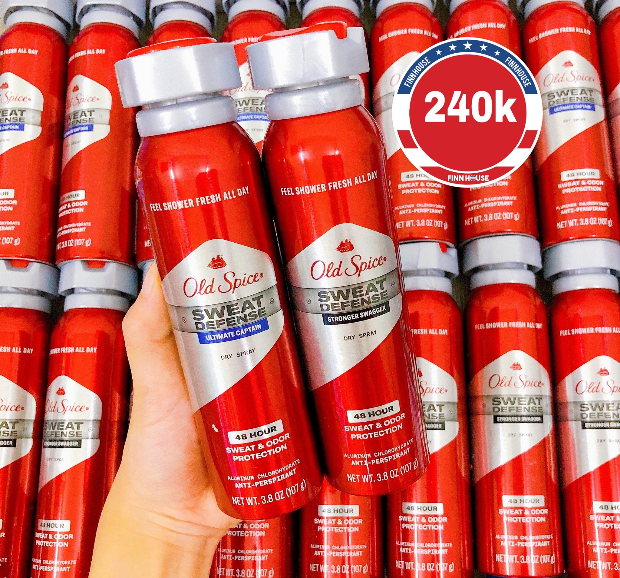 Xịt khử mùi nam old spice sweat defense 107g