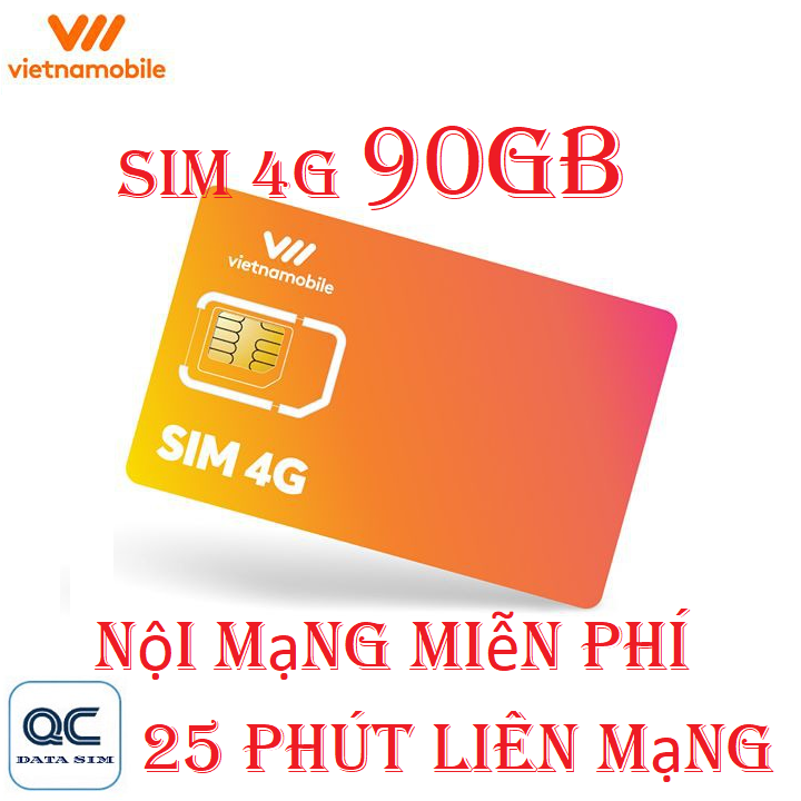 FREESHIP - CHƯA KÍCH HOẠT. Sim 4G vietnamobile Phát Lộc 90GB gọi miễn phí 25 phút liên mạng