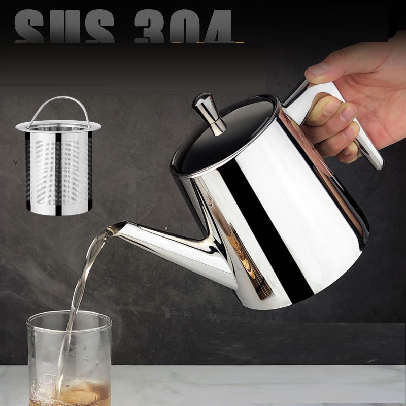 Bình trà có lọc inox 304 cao cấp, 2 mẫu màu trà inox tiện dụng pha trà, đun nước rót dễ dàng Hcm