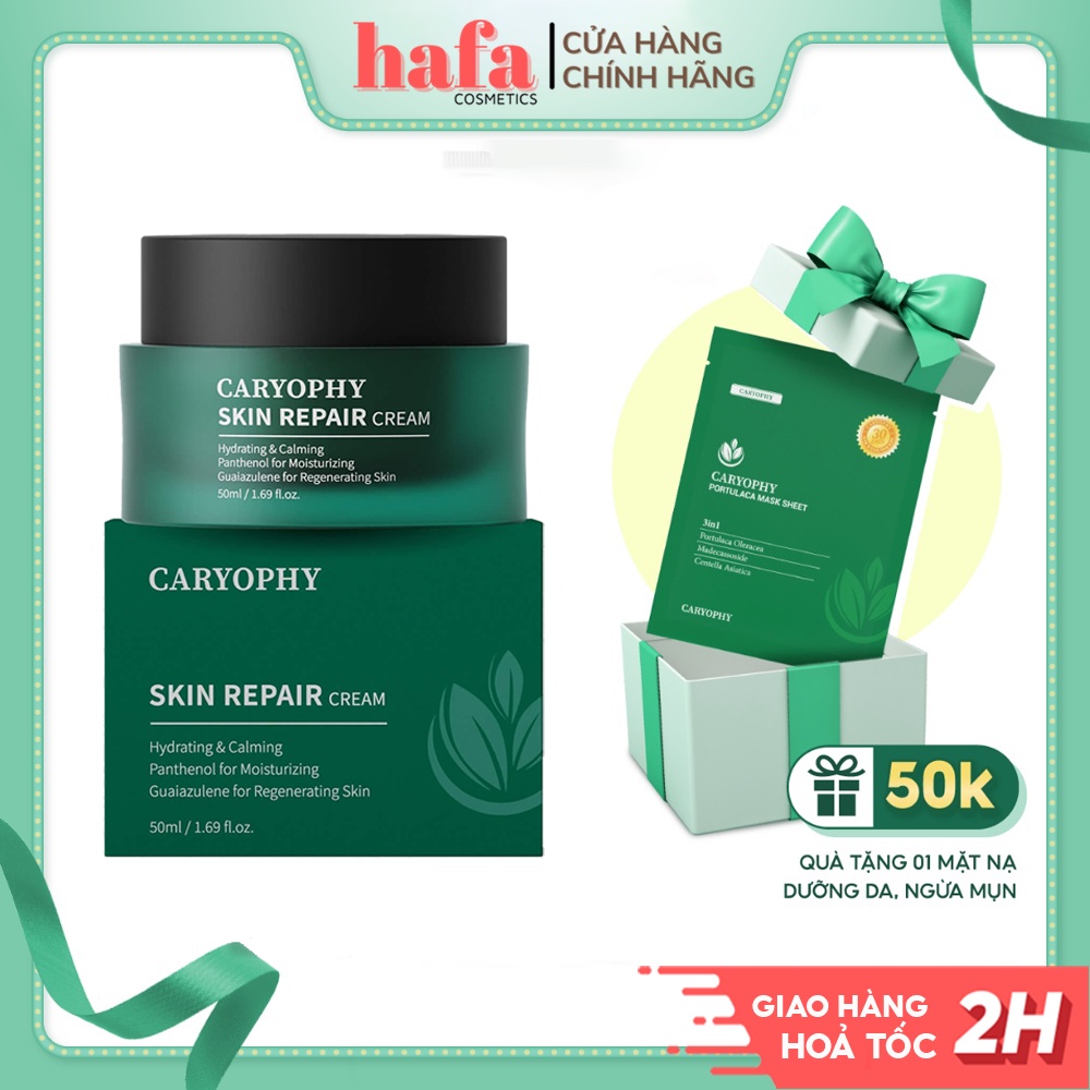 Kem dưỡng ẩm, làm dịu phục hồi da chuyên sâu caryophy skin repair cream 50ml