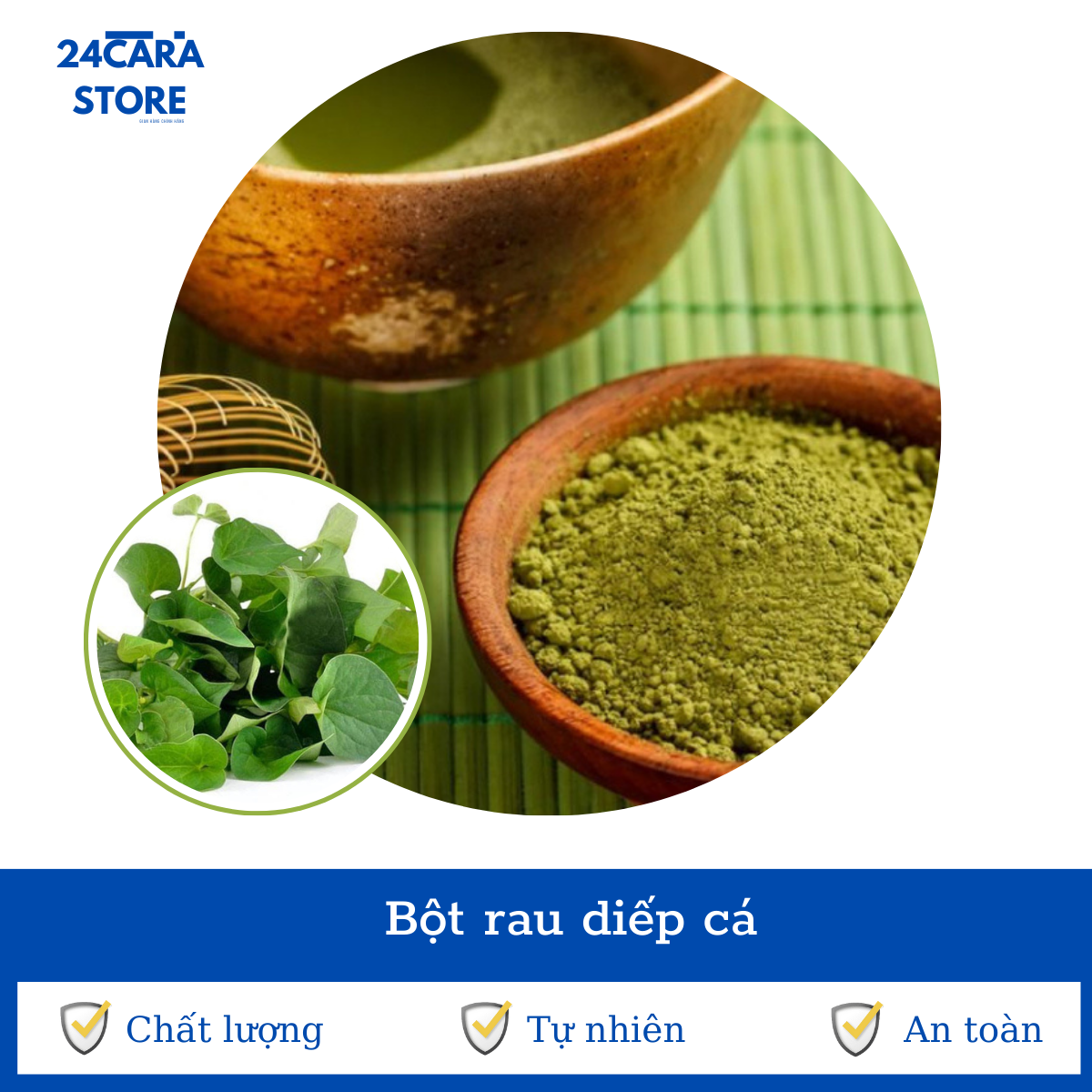 Bột diếp cá nguyên chất sấy lạnh ngừa mụn, thanh nhiệt - gói 20g, 50g, 100g