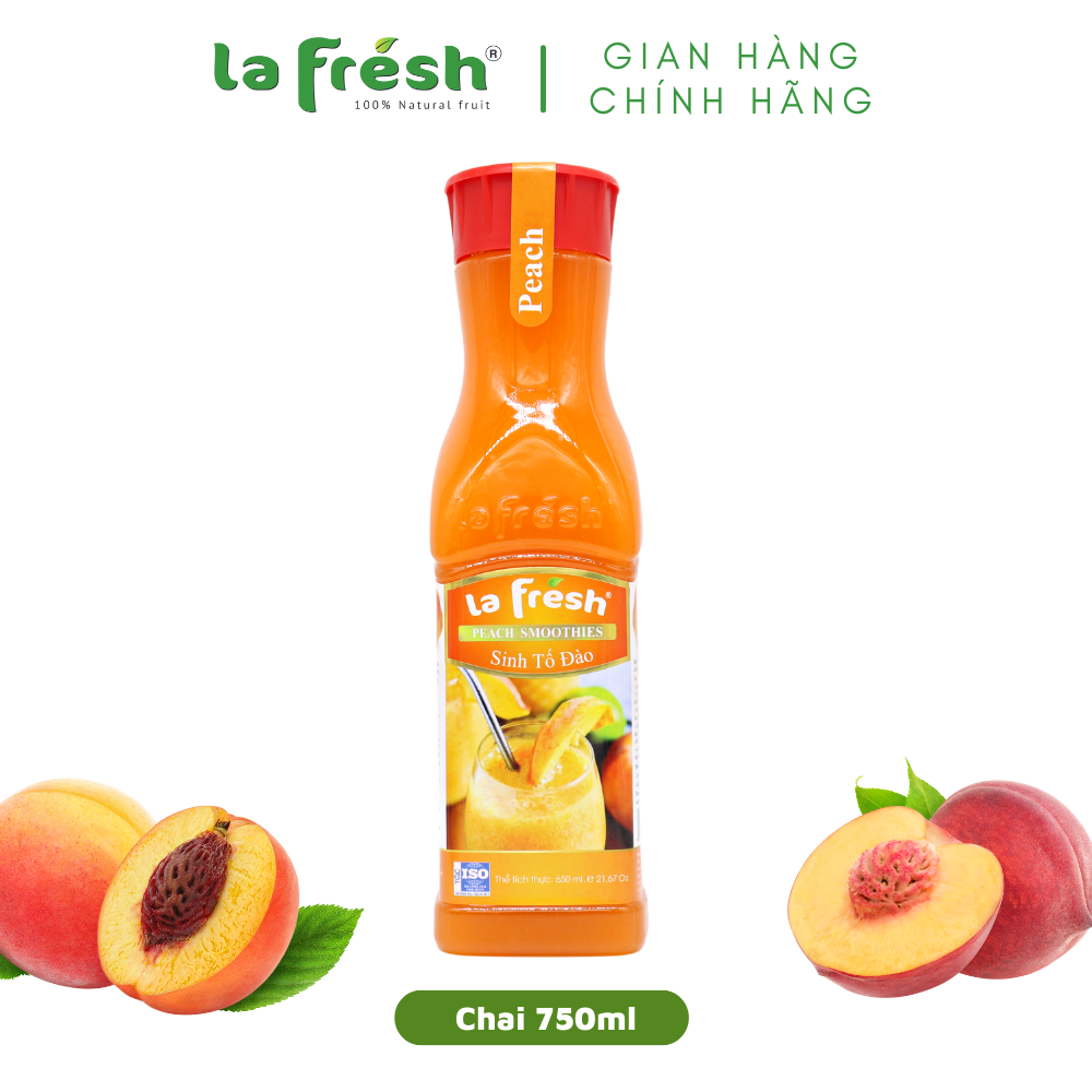 Sinh tố đào lafresh đà lạt chai 650ml
