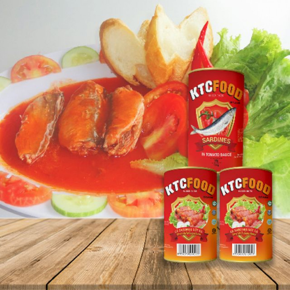 10 hộp Cá mòi sốt cà xuất khẩu KTC Food Kiên Giang 155g/hộp Honeyland