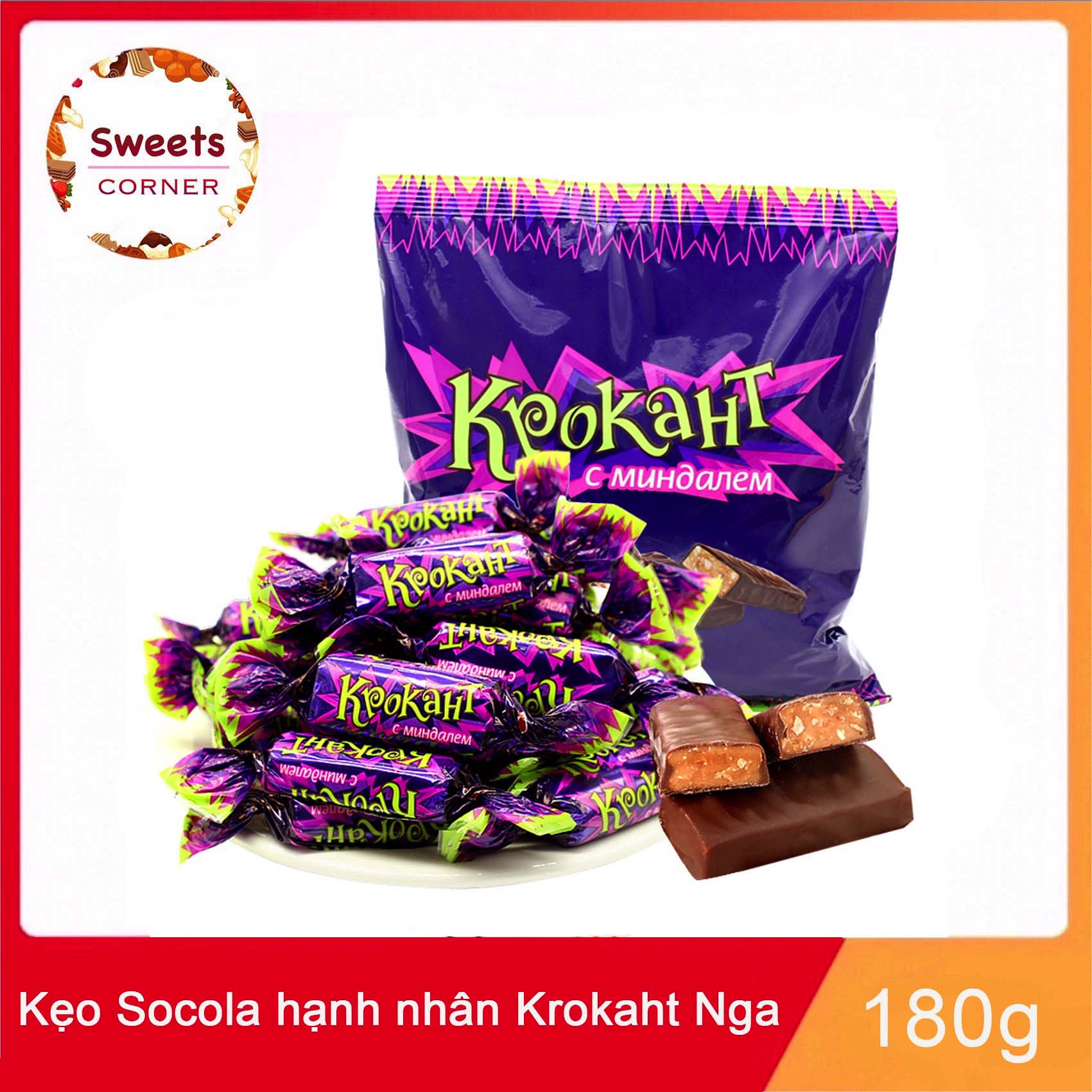 Kẹo socola hạnh nhân krokaht nga 180g, 500g