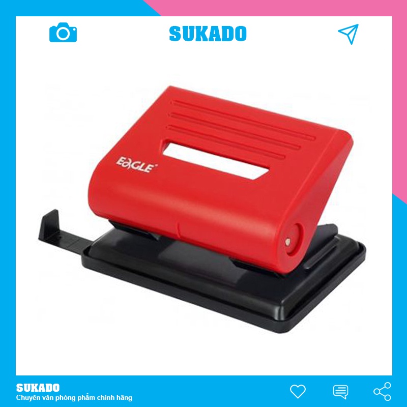 Bấm lỗ giấy sổ còng tròn Eagle 837 bấm 20 tờ - Dung cụ bấm lỗ giấy gắn còng SUKADO
