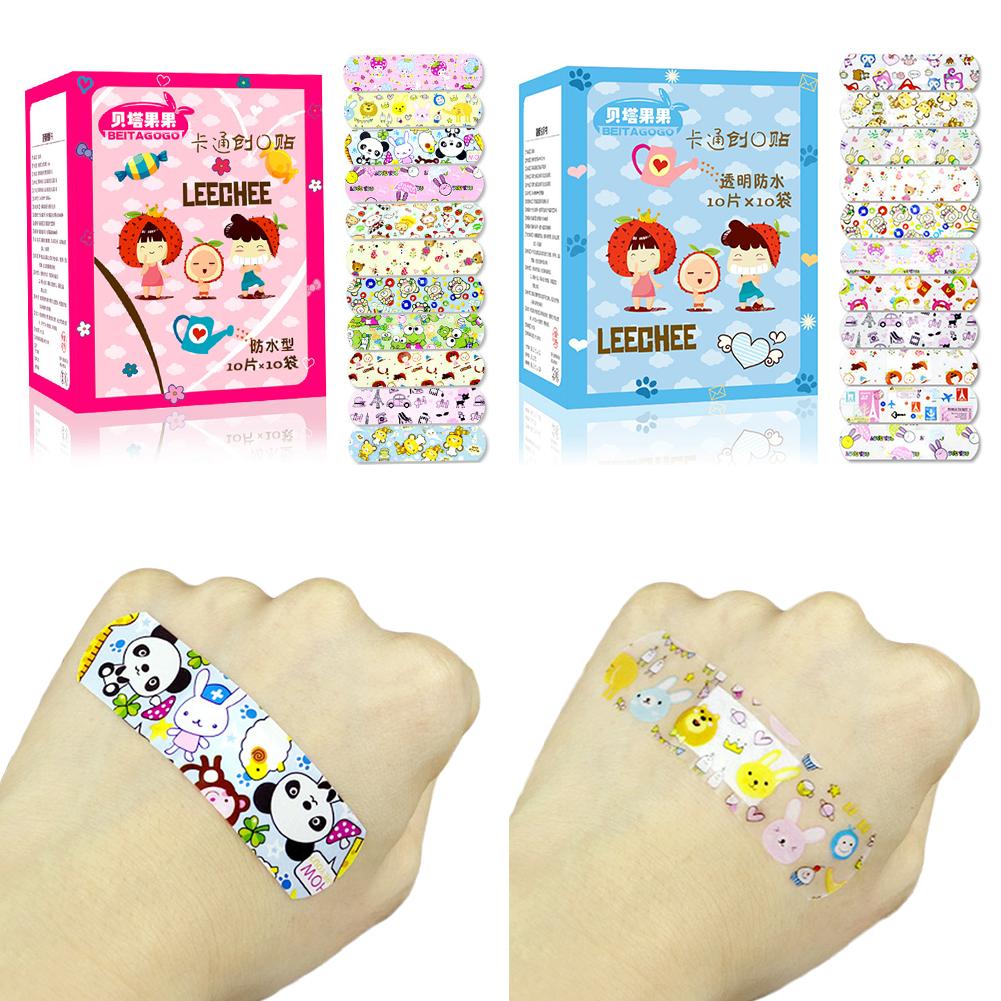 [HCM](RẺ VÔ ĐỊCH) Combo 100 Miếng Băng Keo Cá Nhân Hoạ Tiết Hoạt Hình Và Màu Cute Bandages