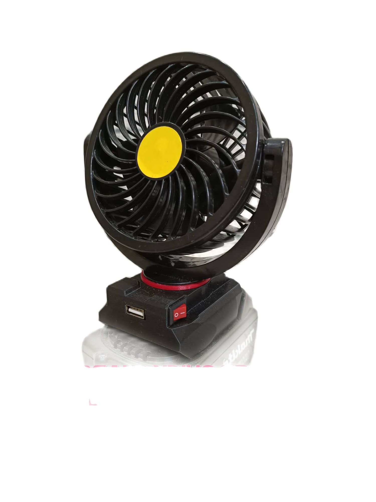 Quạt mini kiêm sạc điện thoại QC3.0 dùng pin makita