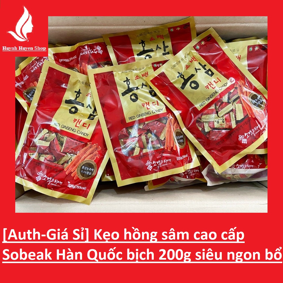 Combo 10 kẹo hồng sâm cao cấp Sobeak siêu ngon bổ Hàn Quốc bịch 200g